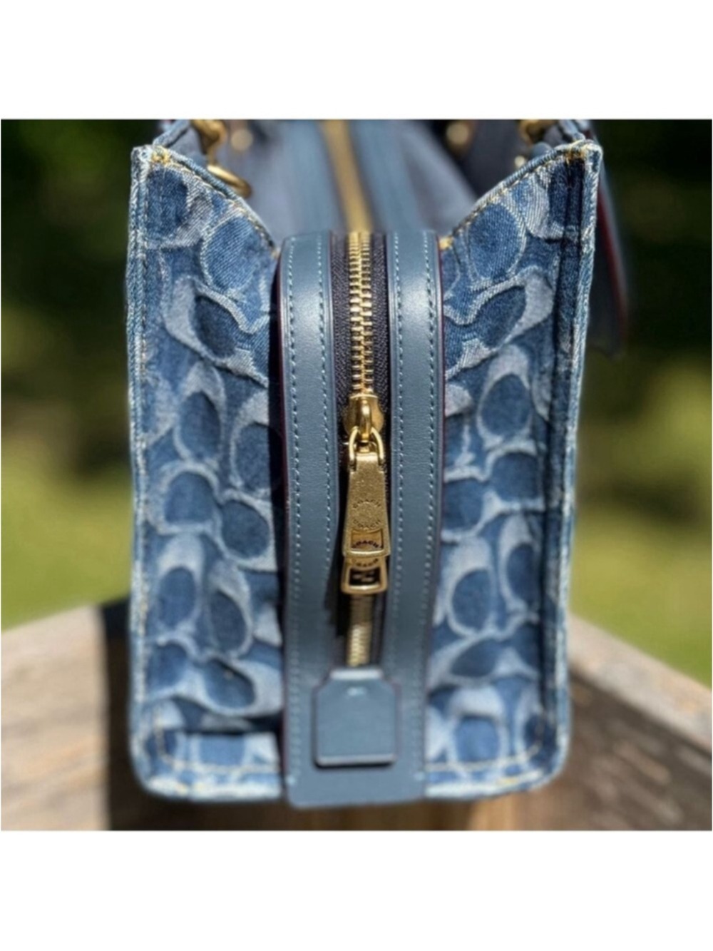 Coach Rogue 25 Signature Denim Satchel Crossbody Bag Style CR691 NWOT - Picture 5 of 16